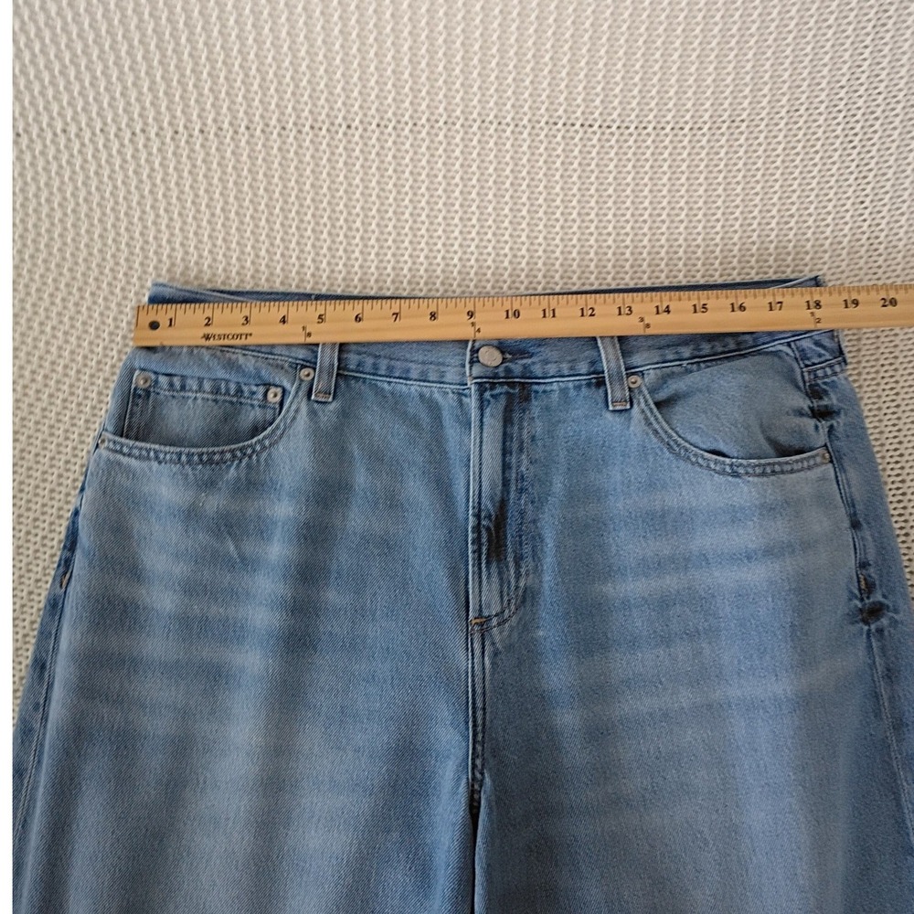 PISTOLA NWOT Jadyn Mid Rise Palazzo Wide Leg Jean Light Wash Denim 33-34x29 $198 - Picture 11 of 14